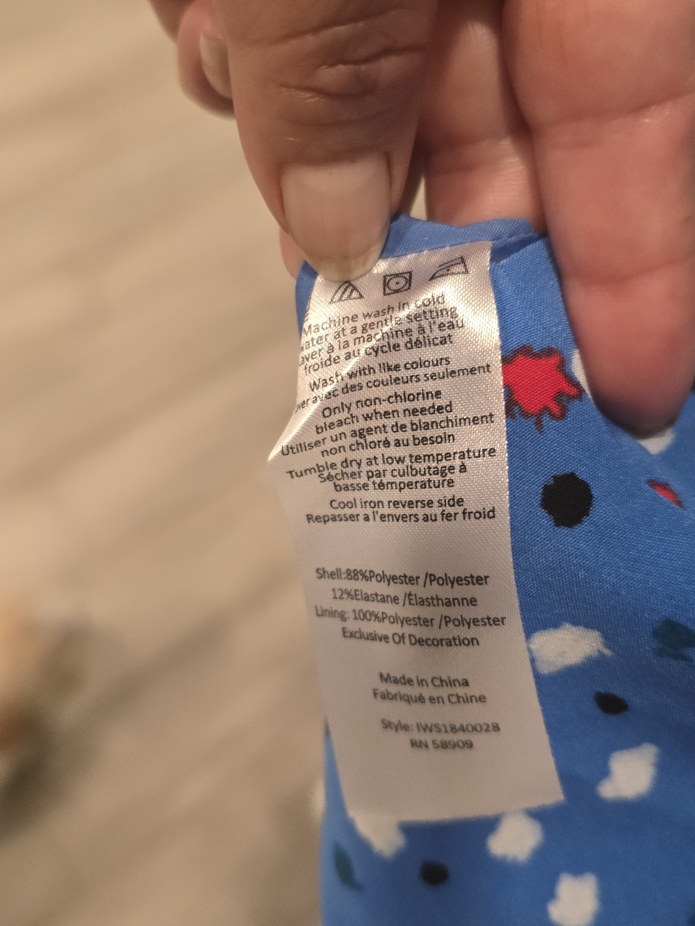 Isaac Mizrahi Blue Multicolor Polka Dot Dress